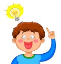 Boy with an idea Royalty Free Stock Photo