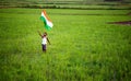 Boy with indian national flag