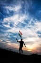 Boy with indian national flag