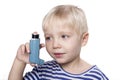 Boy with inhalator