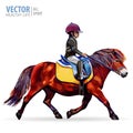 Boy jockey riding a horse. Horse. Pony club. Equestrian sport. H Royalty Free Stock Photo
