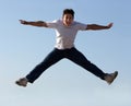Boy jumping Royalty Free Stock Photo