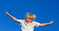 Boy jumping in the air Royalty Free Stock Photo