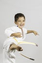 Boy Karate Kick Royalty Free Stock Photo