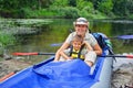 Boy kayaking