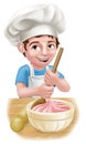 Boy Kid Chef Child Cartoon Character Baking