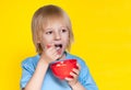 Boy kid child eating corn flakes cereal Royalty Free Stock Photo