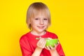 Boy kid child eating corn flakes cereal Royalty Free Stock Photo