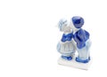 Boy Kissing Girl Porcelain Figure on White Background, Clipping Royalty Free Stock Photo