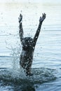 Boy in a lake