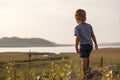 Boy on the lake