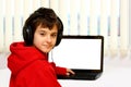 Boy and laptop - computer