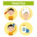 Boy with lice Royalty Free Stock Photo