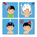 Boy with lice Royalty Free Stock Photo