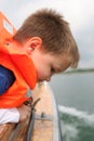 Boy in life vest Royalty Free Stock Photo