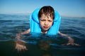 Boy in the life-vest Royalty Free Stock Photo