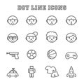 Boy line icons Royalty Free Stock Photo