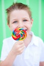 Boy with lollipop Royalty Free Stock Photo