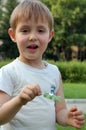 Boy with lollipop