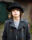 Boy in Long Coat and Top Hat