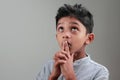 A boy looks up Royalty Free Stock Photo