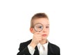 Boy with loupe Royalty Free Stock Photo