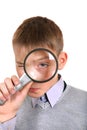 Boy with a Loupe Royalty Free Stock Photo