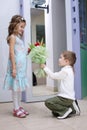 Boy makes offer hands and hearts