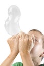 Boy making bubble Royalty Free Stock Photo