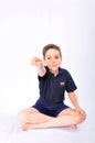 Boy making faces Royalty Free Stock Photo