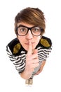 Boy Making Silence Gesture Royalty Free Stock Photo