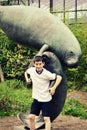 Boy with Manatees