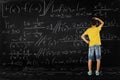 Boy and maths Royalty Free Stock Photo
