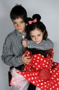 Boy and Minnie Mouse Royalty Free Stock Photo