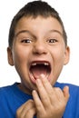 Boy missing teeth Royalty Free Stock Photo