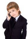 Boy with a mobile telephone Royalty Free Stock Photo