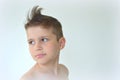 Boy with mohawk hairstyle