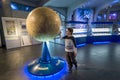 Boy in Moscow Planetarium Urania Museum, Russia