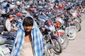 Boy in motor cycle park