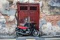 boy on motorcycle in drawing wall in penang