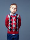 Boy with neutral emotion Royalty Free Stock Photo