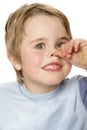 Boy nose Royalty Free Stock Photo