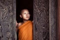 The boy or novice monk buddhist in religion buddhism at Thailand Royalty Free Stock Photo