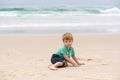 Boy at the ocean Royalty Free Stock Photo