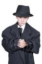 Boy in Oversized Clothes Royalty Free Stock Photo