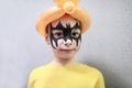 Boy with a painted face Royalty Free Stock Photo