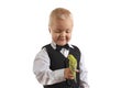 Boy and parrot Royalty Free Stock Photo