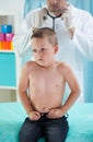 Boy at pediatrician office Royalty Free Stock Photo