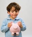 Boy piggy bank