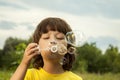 Boy play in bubbles Royalty Free Stock Photo